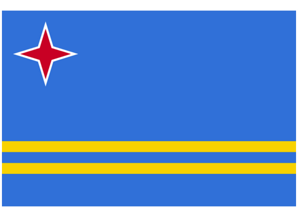 Aruba Courtesy Flag Polyester 45 x 30cm