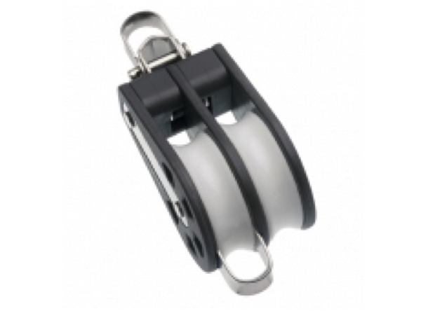 Barton Double Block Reverse Shackle with Becket , Size 1-30mm Sheave
