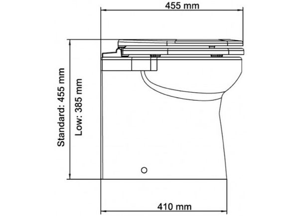 Ocean Luxury Standard Soft Close Toilet - 12 or 24V