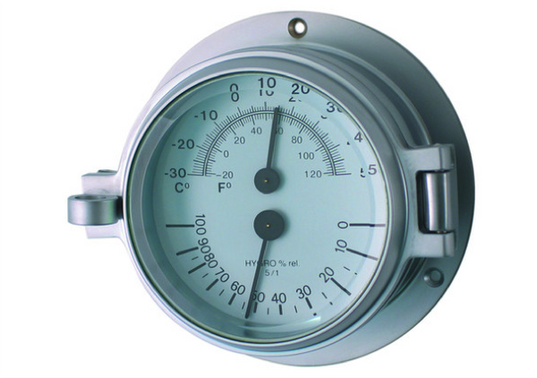 Meridian Zero Channel Range Matt Chrome Comfort Meter, Thermometer, Hygrometer 3"/75mm