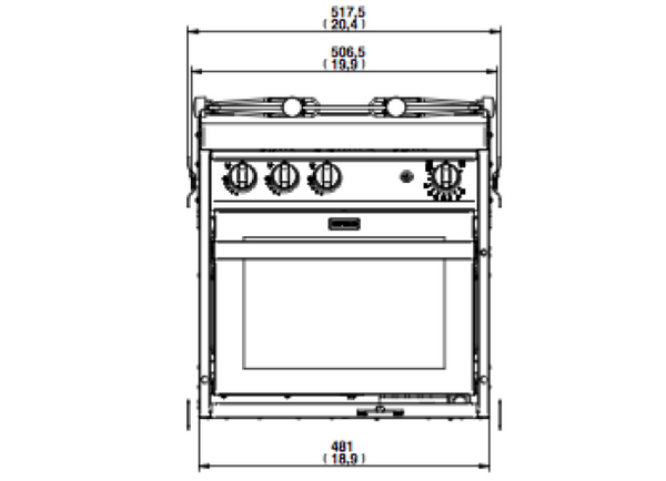 Force 10 - 3 Burner Gas Cooker - 5 Models