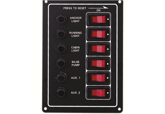 6 Way Circuit Braker Switch Panel Illuminated