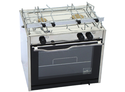 Techimpex Classic Cooker - 2 Burner Hob, Oven with Pan Holders & Gimbals - 2022 Model