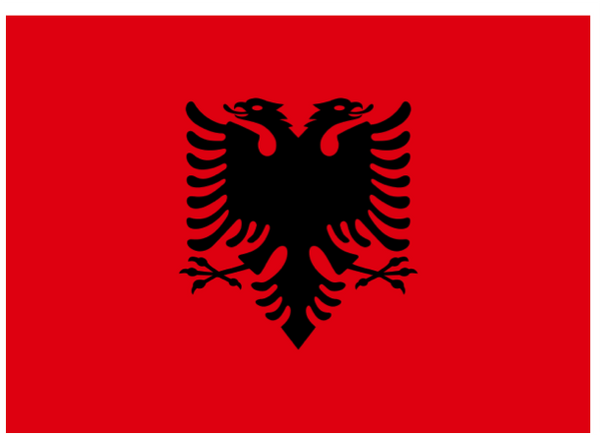 Albania Courtesy Flag Polyester 45 x 30cm