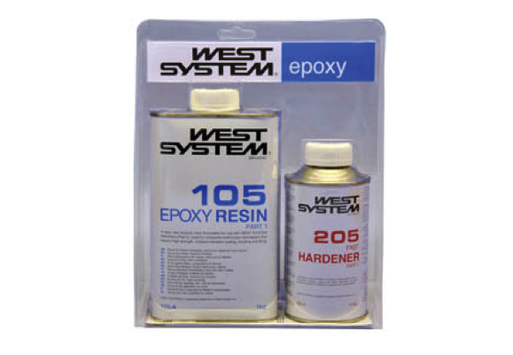 West System A Pack 105 Epoxy Resin  + 205 Hardener 1.2kg