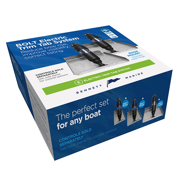 Bennett BOLT Electric Trim Tab System with All-In-One Indicator Control Switch - 8 Sizes