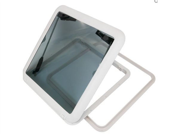 Grey Tinted Glass Opening Hatch 615 x 615mm Low Profile