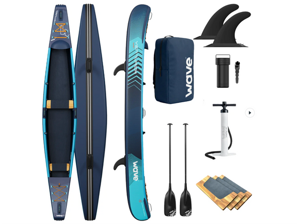 WAVE Venturer Inflatable Canoe with Bench Seats - 1-2 or 2-3 Persons - Both Models In Stock