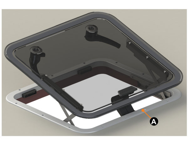Lewmar Ultra-Low Profile Hatch - Flush - Internal Handles - 10 Sizes