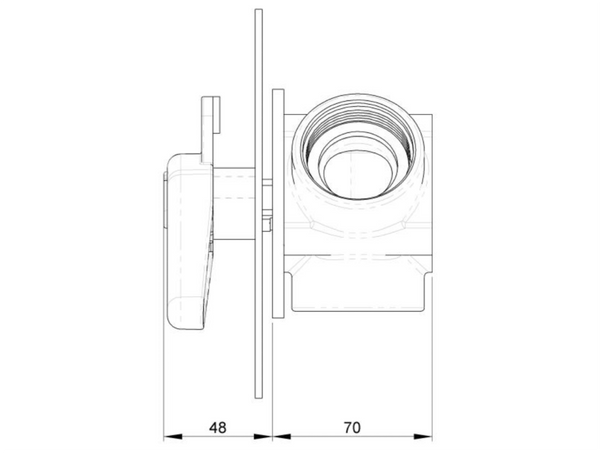 TruDesign Aquavalve (Through Bulkhead) White