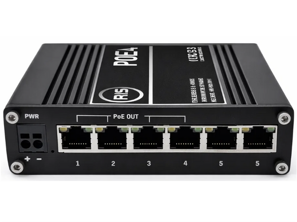 IRIS Four Channel + Uplink PoE Switch-PoE04v2