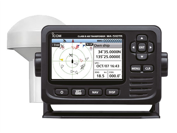 Icom MA-510TR Class B AIS Transponder & GPS Antenna