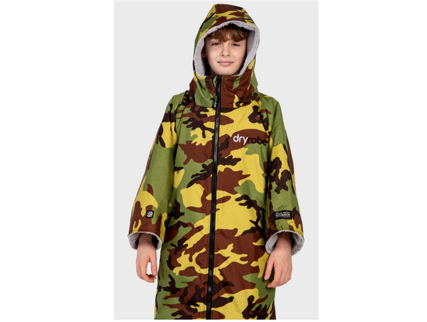 Dryrobe Advance Kids Short Sleeve - 5-9 Years - Camo/Grey - SPECIAL OFFER WHILST STOCKS LAST