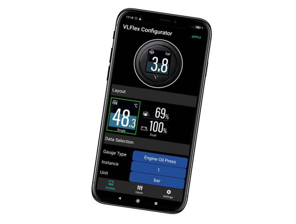 Veratron Viewline Flex 52 NMEA 2000 Marine Instrument Gauge - Black