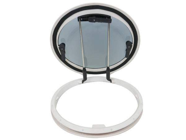 Grey Tinted Glass Opening Deck Hatch Round 625mm