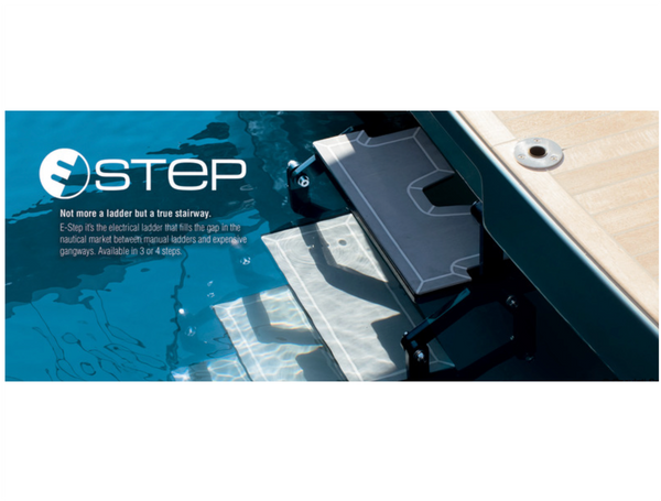 E-STEP Folding Electric Ladder - 3 or 4 Step Standard or Large - 12 or 24v - NEW
