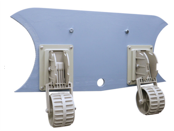 Compact Dinghy Launching Wheels with Detaching Bracket