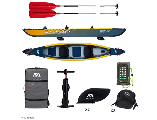 Aqua Marina Tomahawk AIR-K 440, Paddle & Aquapac Classic Case- Exclusive Bundle Price - Carriage Free UK Mainland Only - In Stock