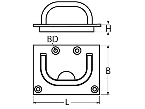 Proboat Stainless Steel Lifting Handle