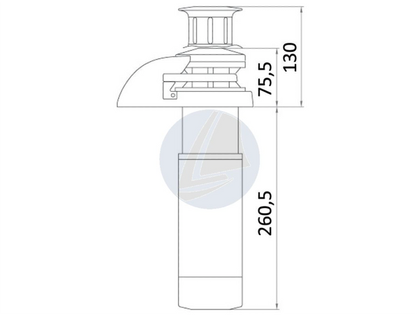 Italwinch Stainless Steel Vertical Motor Windlass  Smart -V 800w - 12V - 8mm  Chain - SPECIAL OFFER - 1 ONLY - UNDER HALF PRICE