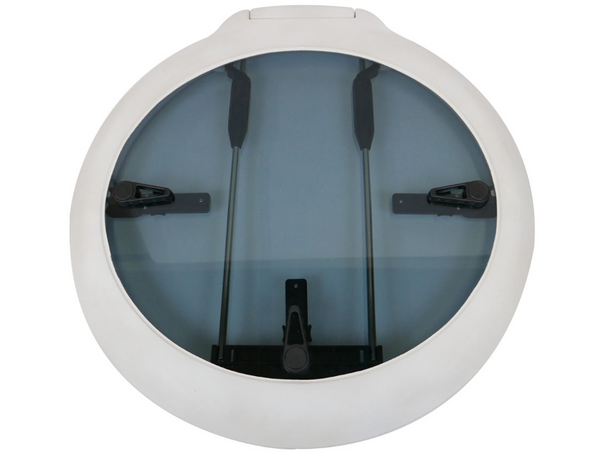 Grey Tinted Glass Opening Deck Hatch Round 625mm