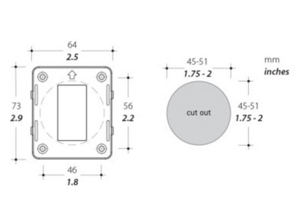 Tecma Eco Panel with Solenoid Valve, Harness & Rocker Switch (12V)