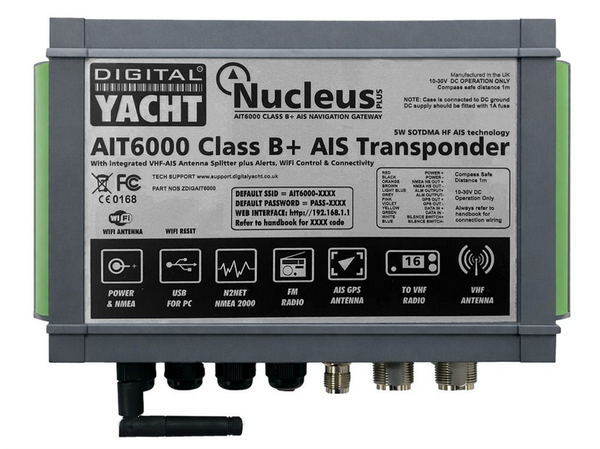 Digital Yacht AIT6000 Class B+ AIS Transponder With SPAIS Satellite Tracking