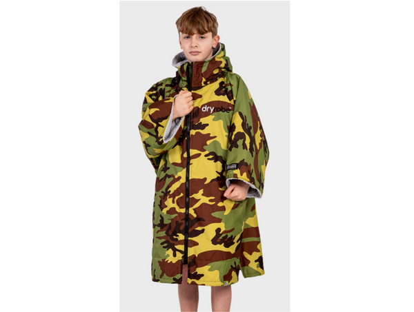 Dryrobe Advance Kids Short Sleeve - 5-9 Years - Camo/Grey - SPECIAL OFFER WHILST STOCKS LAST