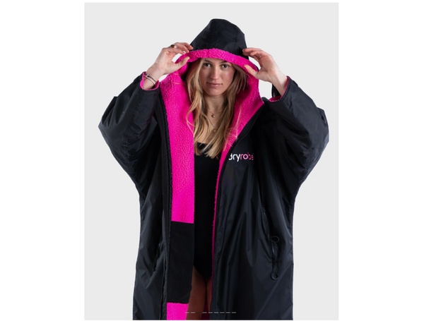 Dryrobe Advance Long Sleeve - Extra Large - Black/Red or Black/Pink- In Stock
