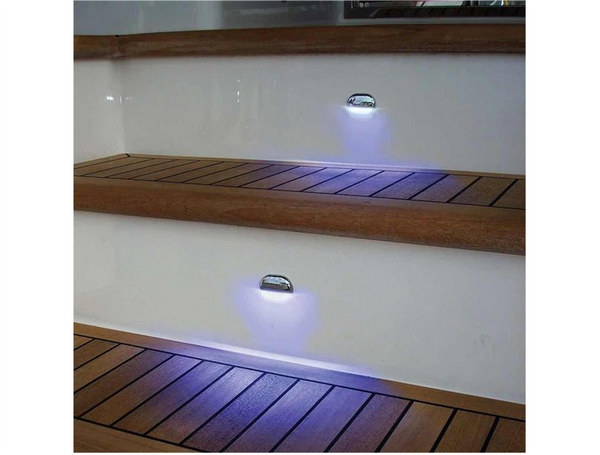 Hella Apelo RGB Step Light with Chrome Case (12/24V / 1W)