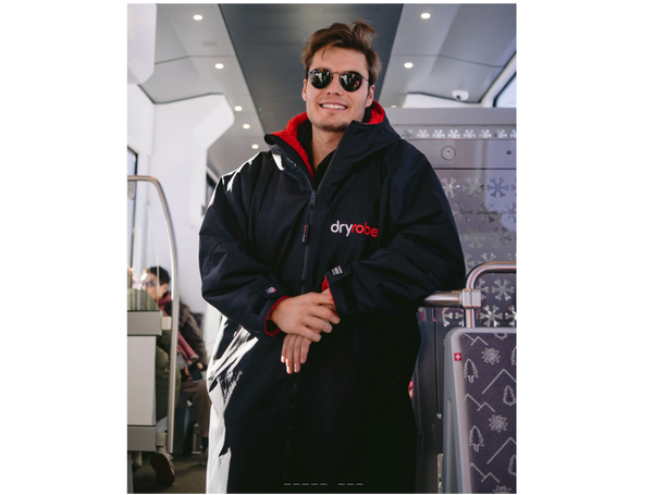 Dryrobe Advance Long Sleeve - Extra Large - Black/Red or Black/Pink- In Stock
