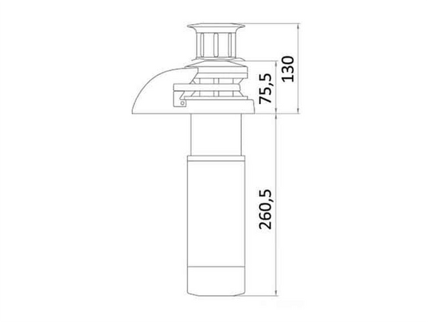 Italwinch Stainless Steel Vertical Motor Windlass  Smart -V 800w - 12V - 6mm  Chain - Without Drum -SPECIAL OFFER - 1 ONLY - UNDER HALF PRICE