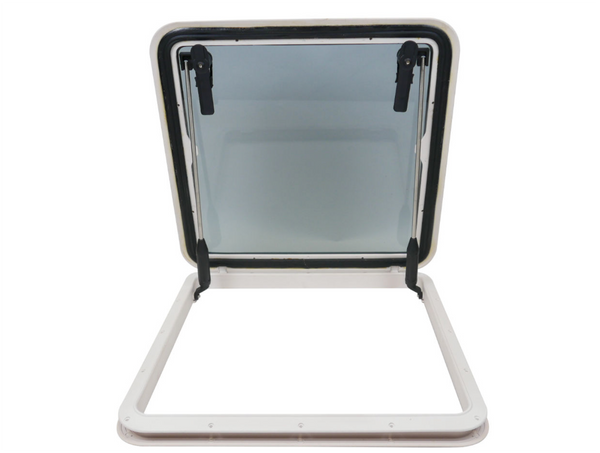 Grey Tinted Glass Opening Hatch 615 x 615mm Low Profile