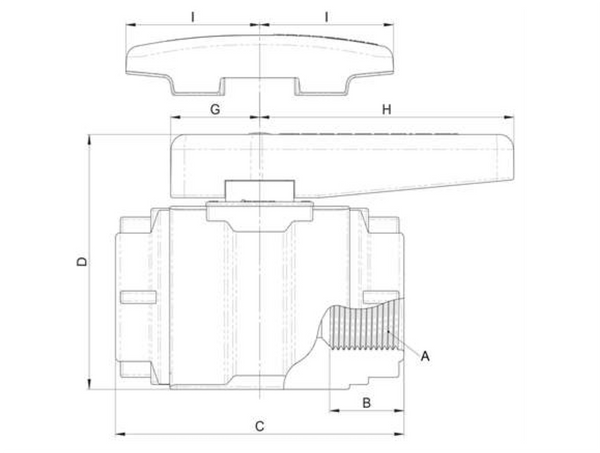 TruDesign Ball Valve BSP Black ( Seacocks) - 6 Sizes