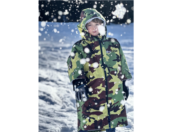 Dryrobe Advance Kids Short Sleeve - 5-9 Years - Camo/Grey - SPECIAL OFFER WHILST STOCKS LAST