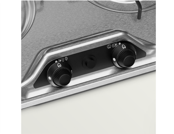 Dometic PI8022M Two Burner Gas Hob with Glass Lid - 480 x 370mm