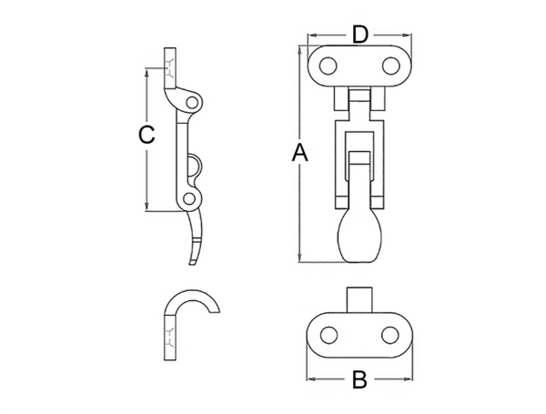 Proboat Stainless Steel Locker Latch
