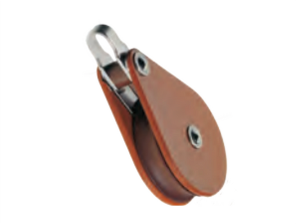 HYE Large Tufnol Single Block with Bow Shackle - Rope Dia : 20mm - In Stock