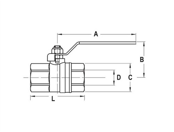 AG DZR Brass Ball Valve 3/4" BSP 228/1