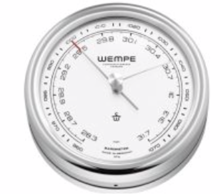 Wempe Pilot III Series Barometer 100mm - Black or White Face