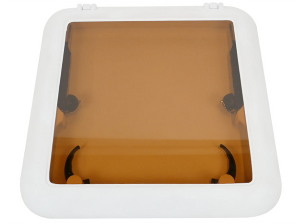 Bronze Tinted Glass Opening Deck Hatch 500 x 500mm