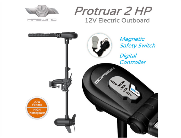HASWING Protruar 2HP Electric Outboard 12V with Digimax Controller - In Stock