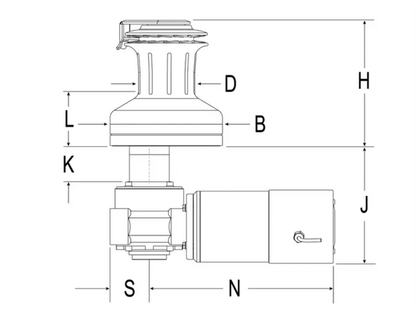 Andersen 46 ST Electric Full Stainless Self Tailing Winch FS E1 - 12 & 24V