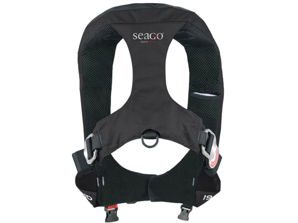 Seago Rapid 1909N Pro Lifejacket - Auto & Harness - Complete with Hood & Light - Black - In Stock