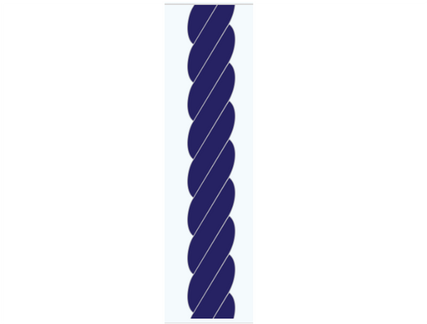 Kingfisher 3 Strand Polyester Rope Navy - Sizes 6/8/10 & 12mm