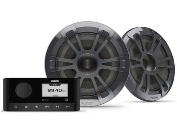 Fusion MS-RA60 Marine Stereo & EL 6.5" 80W Sports Grey Speakers