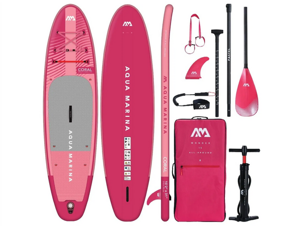 Aqua Marina Coral (Raspberry) - Advanced All-Around iSUP 10'2" - NEW 2026 Model - In Stock
