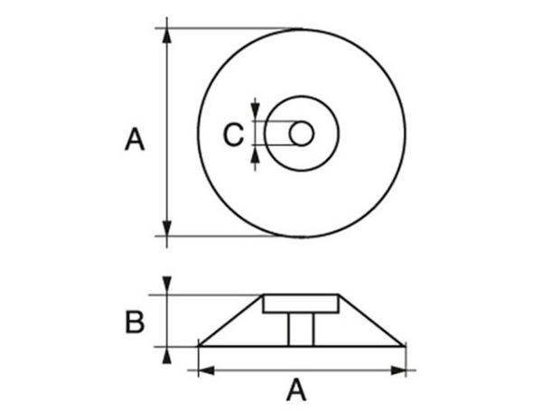 AG Zinc Flange Anode 50mm OD