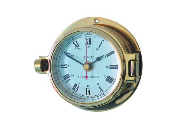 meridian zero channel range brass clock