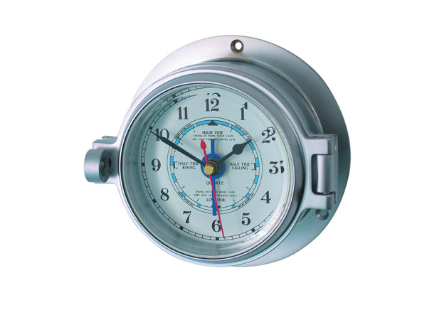 meridian zero channel range matt chrome tide clock